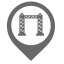 Portal Map Marker (Gray) Icon, gray marker,portal