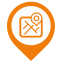 Position Map Marker (Orange Outline) Icon, position,map marker