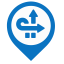 Switchover Map Marker (Blue) Icon, switchover,blue marker
