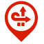 Switchover Map Marker (Red) Icon, switchover,red marker