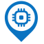 Terminal Map Marker (Blue) Icon, blue marker,terminal