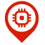 Terminal Map Marker (Red) Icon, red marker,terminal