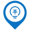 Toll Plaza Map Marker (Blue) Icon, toll plaza,blue marker