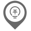 Toll Plaza Map Marker (Gray) Icon, toll plaza,gray marker