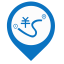 Toll Section Map Marker (Blue) Icon, toll section,blue marker
