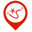 Toll Section Map Marker (Red) Icon, toll section,red marker