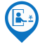 Toll Station Map Marker (Blue) Icon, toll station,blue marker