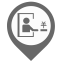 Toll Station Map Marker (Gray) Icon, toll station,gray marker
