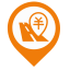 Tollway Map Marker (Orange Outline) Icon, tollway,map marker