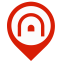 Tunnel Map Marker (Red) Icon, tunnel,red marker