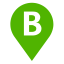 Location Marker B Icon, B,location,marker