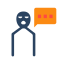 Man in Black Icon, man,security,speech