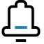 Bell Icon (Blue Line) Icon, bell,notifications