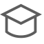 Graduation Cap Icon (Gray) Icon, education,graduation cap