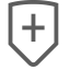 Shield Icon (Gray with Cross) Icon, security,shield