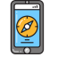 Compass App on Phone Icon, app,compass,phone