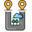 Multiple Destinations (Map with Tanks) Icon, destinations,map,multiple