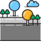 Multiple POIs (Trees and Ball) Icon, POIs,multiple,trees