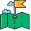 Paper Map Destination Icon, destination,map,paper