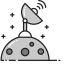 Radar on Moon Icon, detection,moon,radar