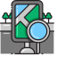 Road Sign Billboard with Magnifying Glass Icon, road sign,billboard,magnifying glass