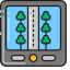 Route Map with Trees Icon, map,route,trees