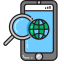 Searching Destination on Phone Icon, destination,phone,search