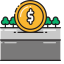 Toll Road with Coins Icon, coins,road,toll road