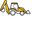 Backhoe Loader Icon, backhoe loader,construction,equipment