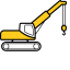 Crawler Crane Icon, crawler crane,construction,crane