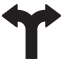 Fork Road Sign Icon, fork,navigation,road sign