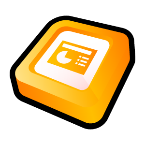 Microsoft Office PowerPoint Icon, Microsoft Office PowerPoint,3D Cartoon Icons Pack II,Application,System