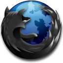 Black Firefox Icon, Black Firefox,Black & Blue 1,Application
