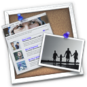 White iWeb Icon, White iWeb,Black & Blue 1,Application