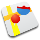 map 128x128 Icon, map 128x128,Comic iPhone 2,Application,