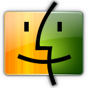 Finder orange green Icon, Finder orange green,Finder colors,Application,