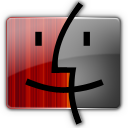 Finder red gray Icon, Finder red gray,Finder colors,Application,