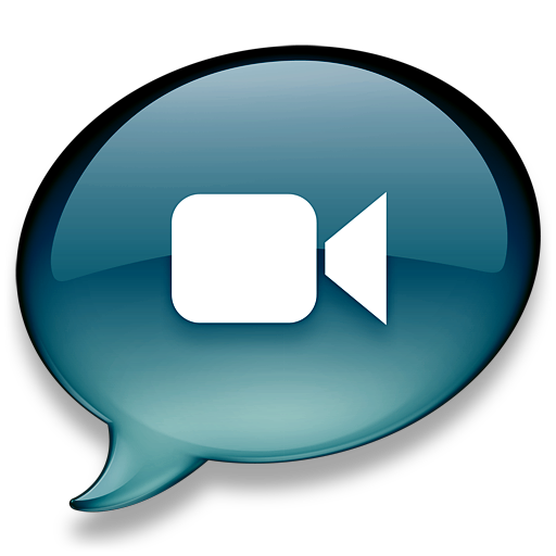 iChat donkerblauw Icon, iChat donkerblauw,iChat multi-colours,Application,http://Danielcakici.deviantart.com/art/iChat-multi-colours-84046088
