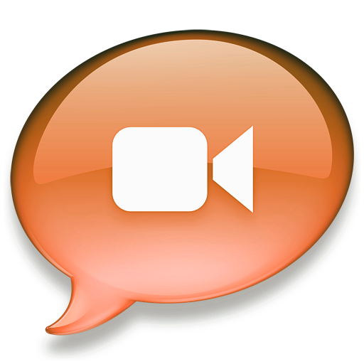 iChat oranje Icon, iChat oranje,iChat multi-colours,Application,http://Danielcakici.deviantart.com/art/iChat-multi-colours-84046088