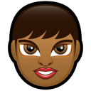 Female Face FD 2 dark Icon, Female Face FD 2 dark,Face Avatars,Avatar