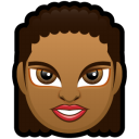 Female Face FD 3 dark Icon, Female Face FD 3 dark,Face Avatars,Avatar