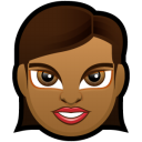 Female Face FD 4 dark Icon, Female Face FD 4 dark,Face Avatars,Avatar