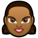 Female Face FD 5 dark Icon, Female Face FD 5 dark,Face Avatars,Avatar