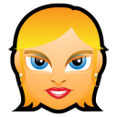 Female Face FE 1 blonde Icon, Female Face FE 1 blonde,Face Avatars,Avatar