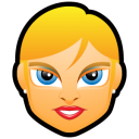 Female Face FE 2 blonde Icon, Female Face FE 2 blonde,Face Avatars,Avatar