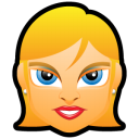 Female Face FE 3 blonde Icon, Female Face FE 3 blonde,Face Avatars,Avatar