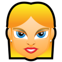 Female Face FE 4 blonde Icon, Female Face FE 4 blonde,Face Avatars,Avatar