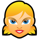 Female Face FE 5 blonde Icon, Female Face FE 5 blonde,Face Avatars,Avatar