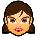 Female Face FG 1 brunette Icon, Female Face FG 1 brunette,Face Avatars,Avatar