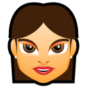 Female Face FG 2 brunette Icon, Female Face FG 2 brunette,Face Avatars,Avatar